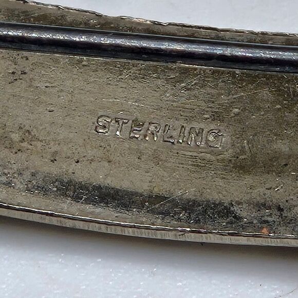 "5/$25" Small Sterling Silver Bar Brooch Pin - Picture 4 of 7